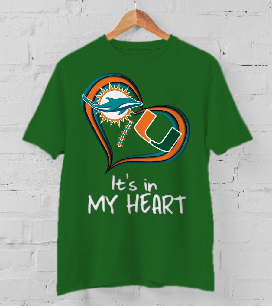 Dolphins Hurricanes It's In My Heart T-Shirt