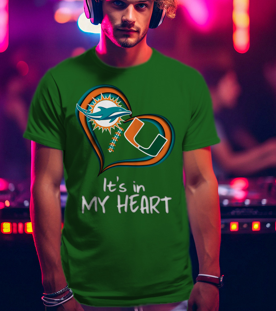 Dolphins Hurricanes It's In My Heart T-Shirt