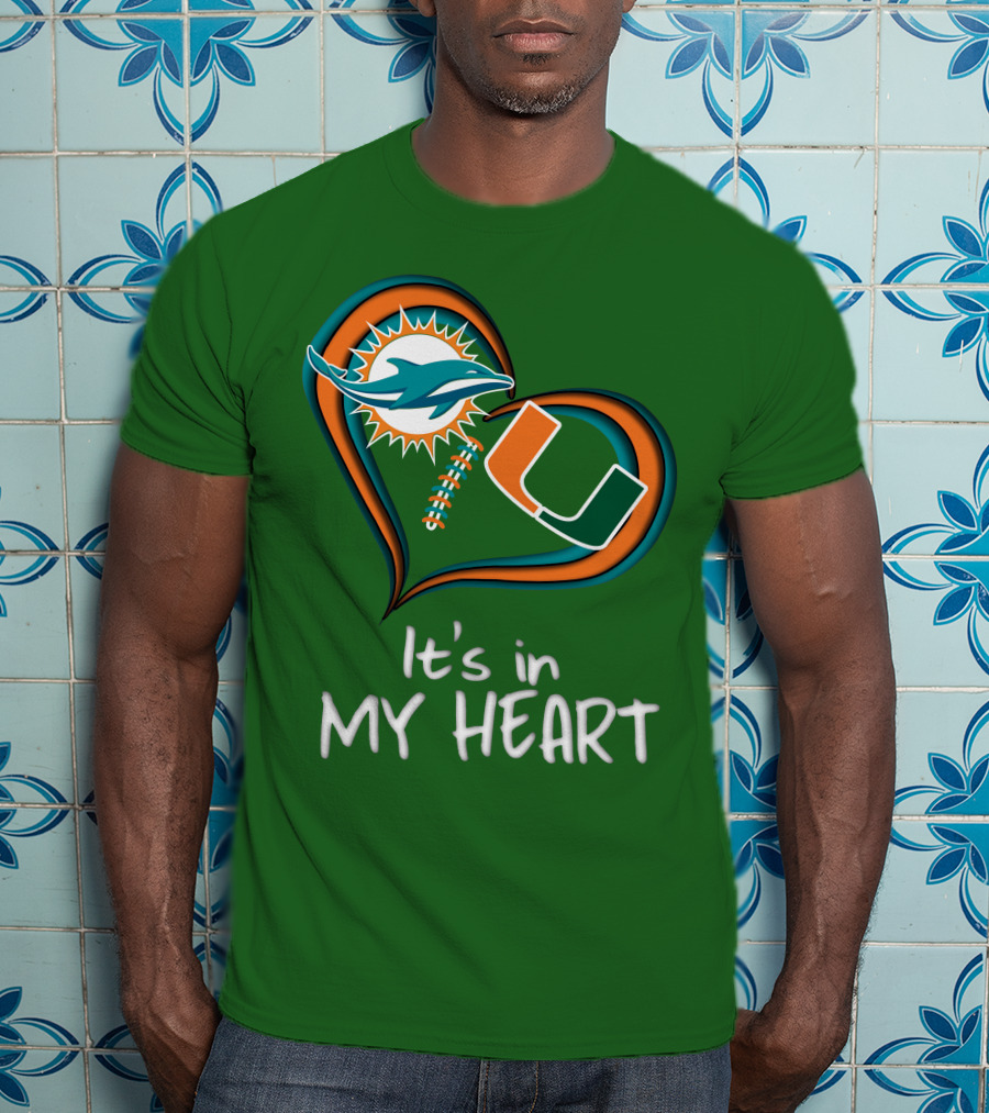 Dolphins Hurricanes It's In My Heart T-Shirt