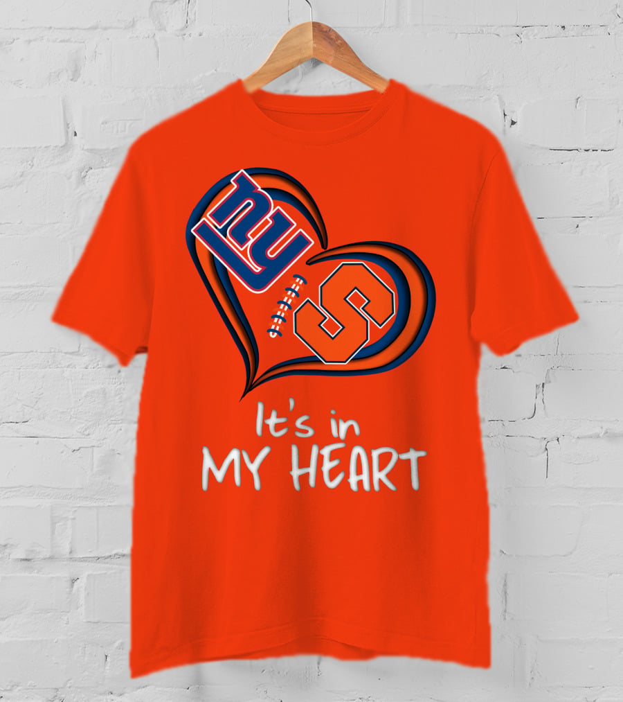 NY Giants Syracuse Orange It's In My Heart T-Shirt