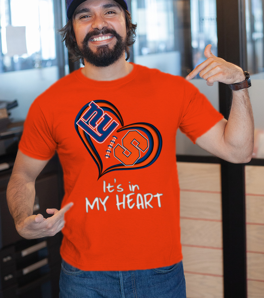 NY Giants Syracuse Orange It's In My Heart T-Shirt