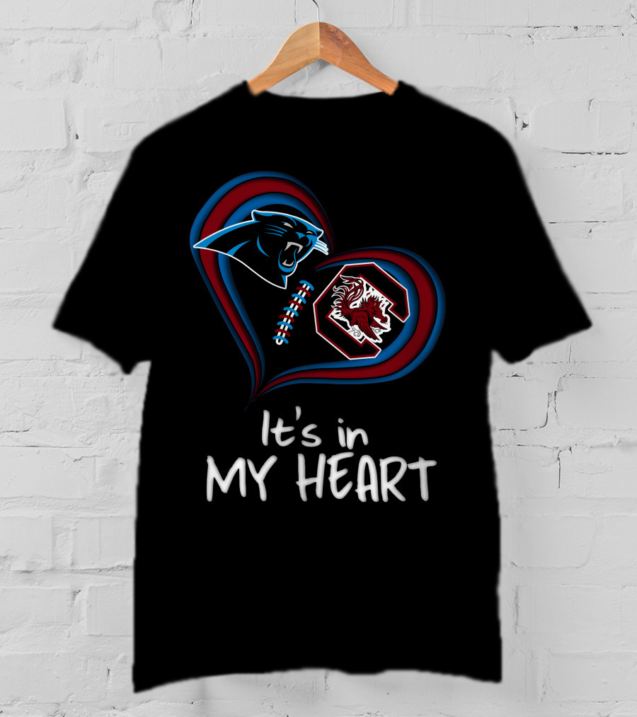 It's Panthers And Gamecocks In My Heart T-Shirt