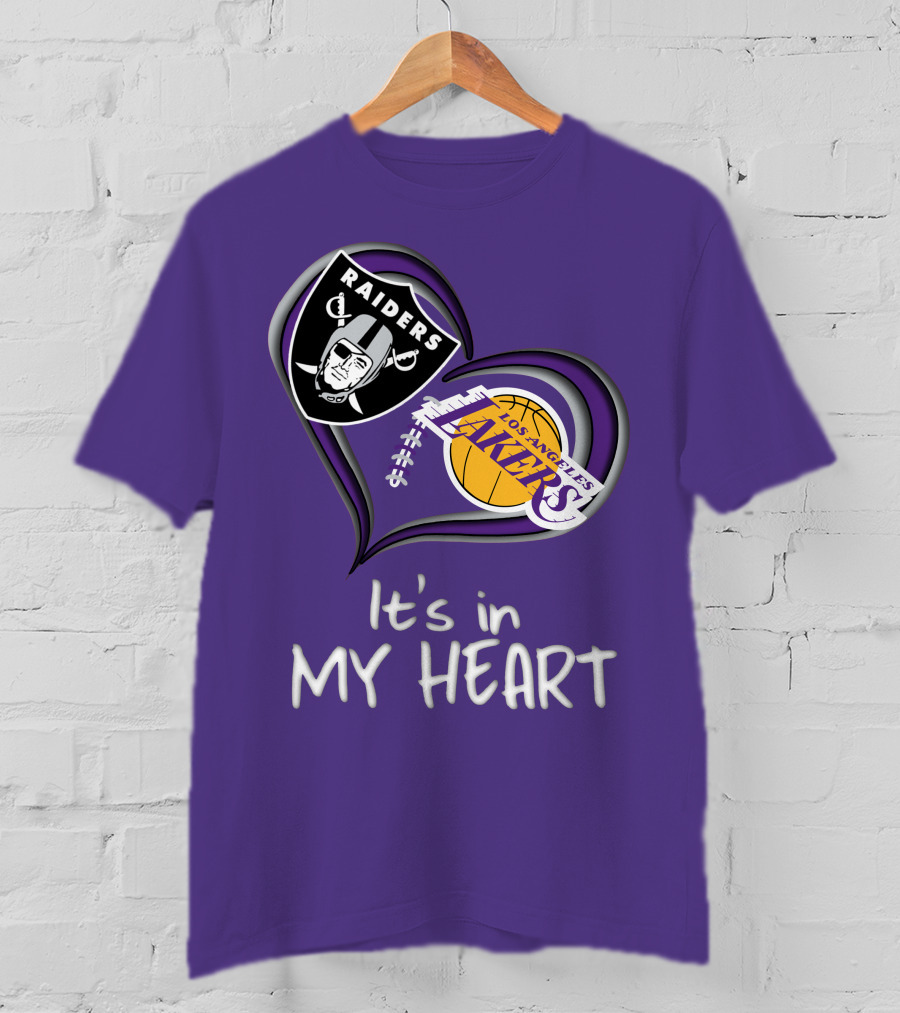 Raiders Lakers It's In My Heart T-Shirt