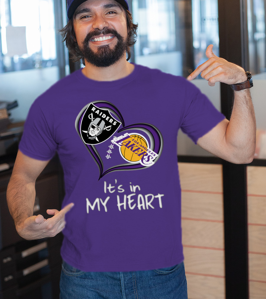 Raiders Lakers It's In My Heart T-Shirt