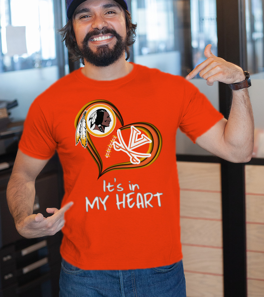 Redskins Virginia Cavaliers It's In My Heart T-Shirt