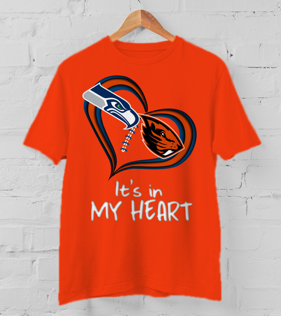 Seahawks And Beavers It's In My Heart T-Shirt