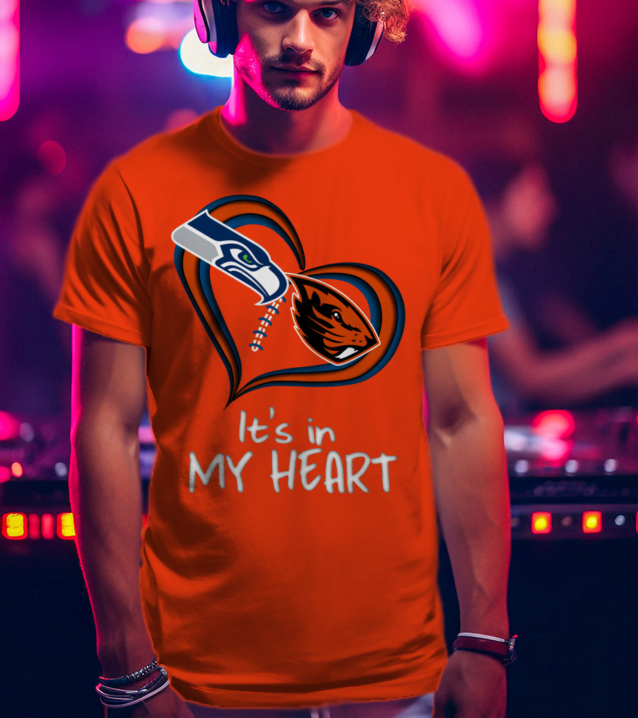 Seahawks And Beavers It's In My Heart T-Shirt