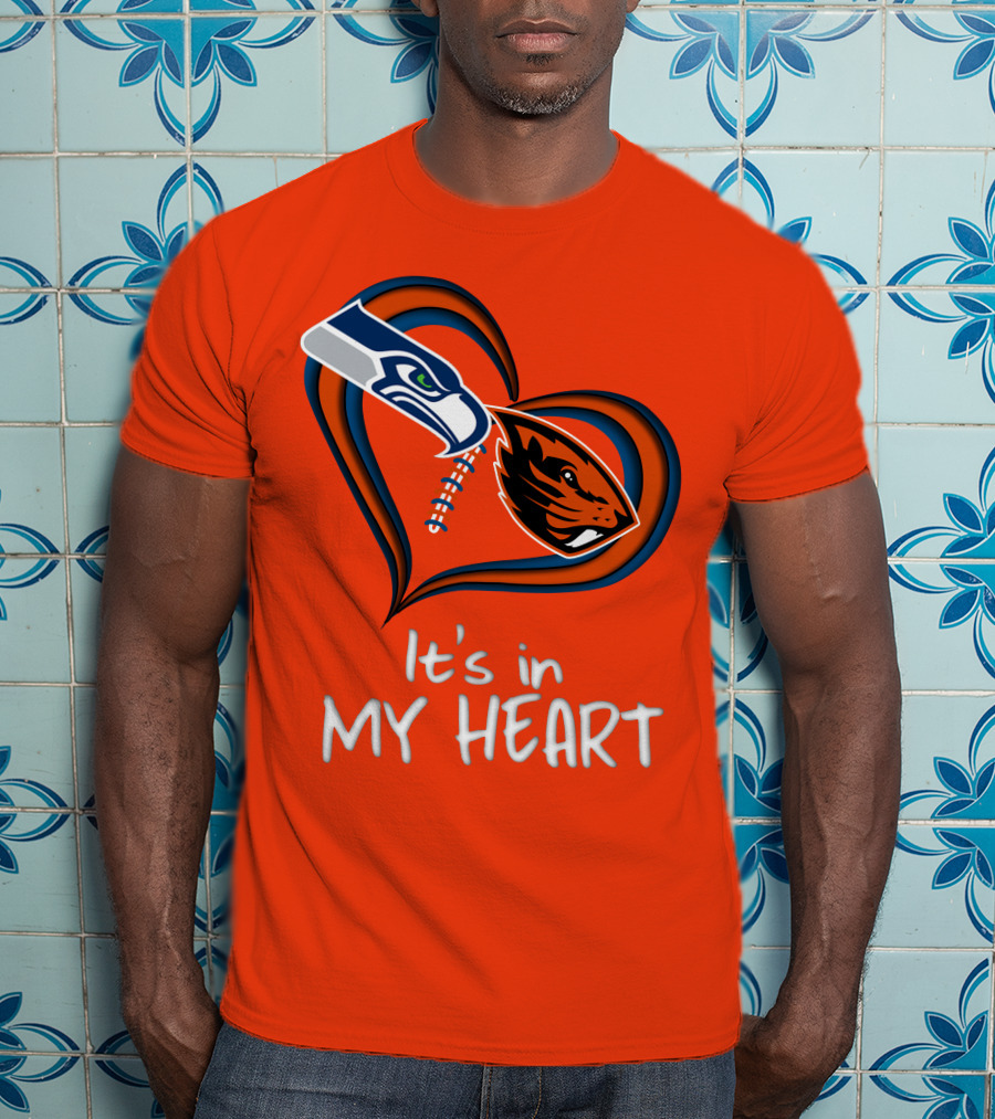 Seahawks And Beavers It's In My Heart T-Shirt