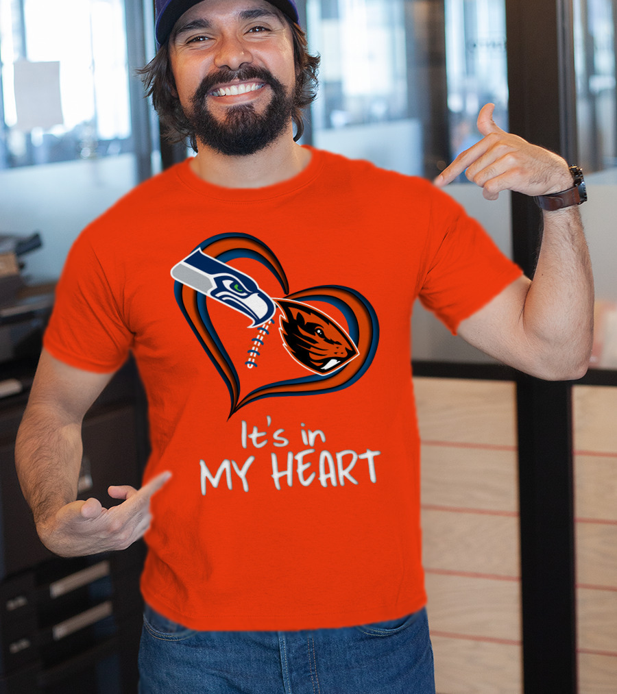 Seahawks And Beavers It's In My Heart T-Shirt