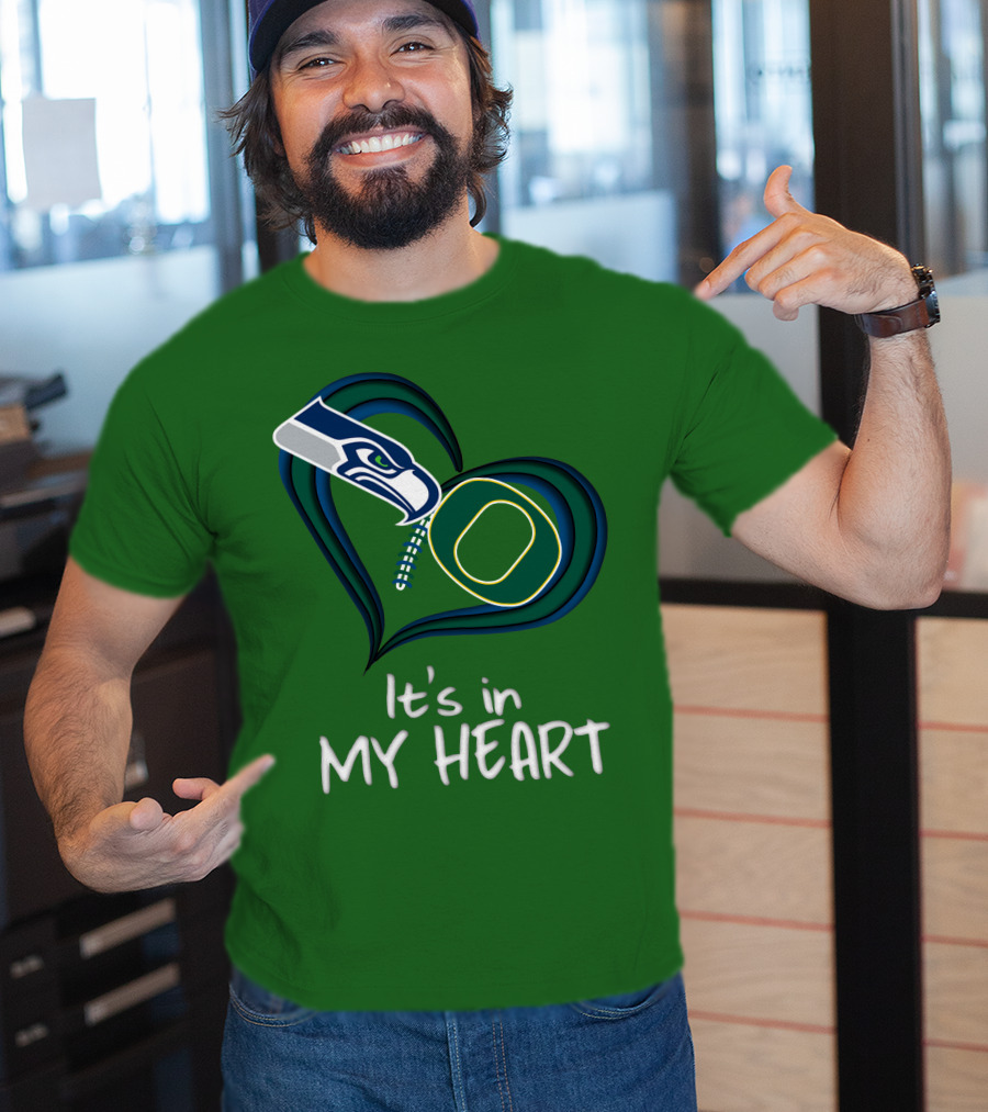 Seahawks Ducks It's In My Heart T-Shirt