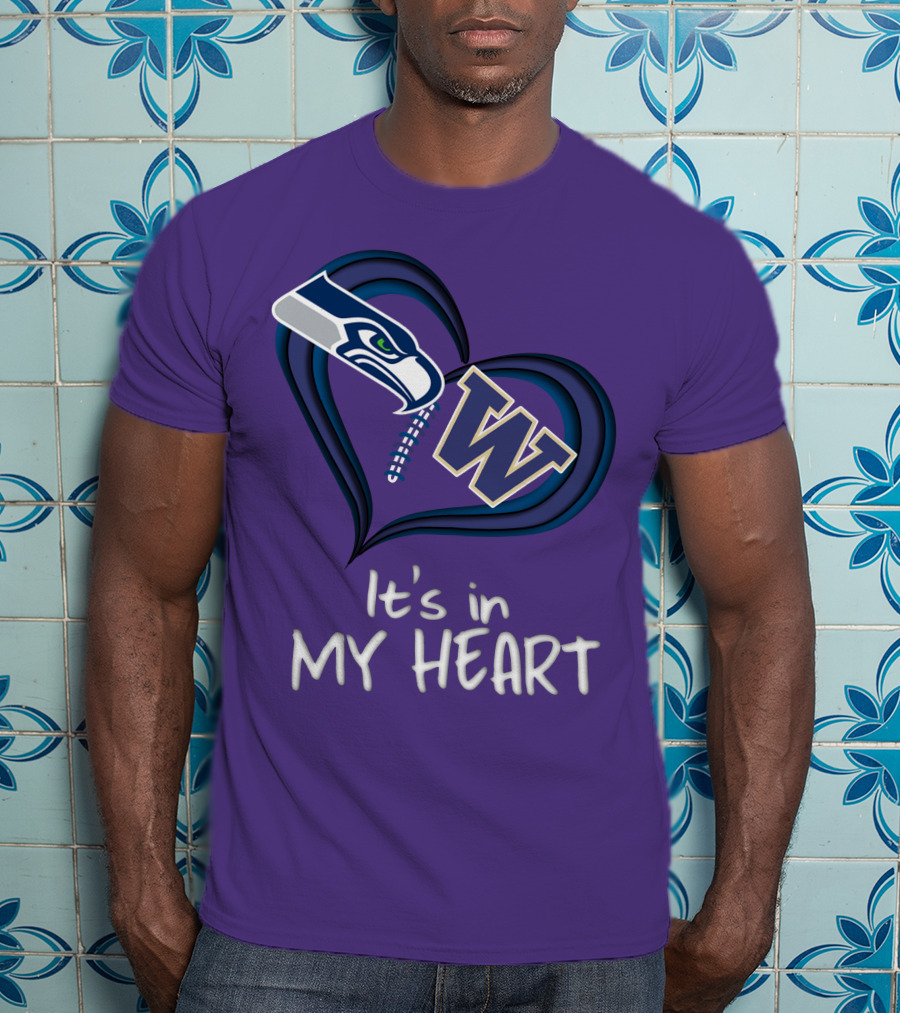 Seahawks Huskies It's In My Heart T-Shirt