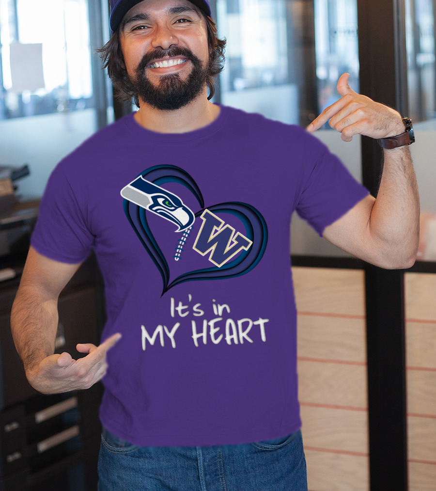 Seahawks Huskies It's In My Heart T-Shirt