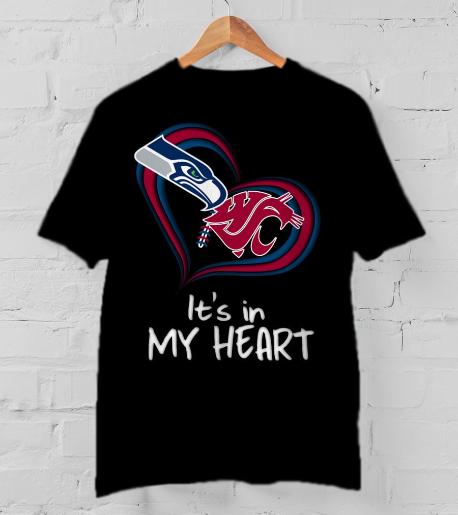 It's In My Heart Seahawks Washington State T-Shirt