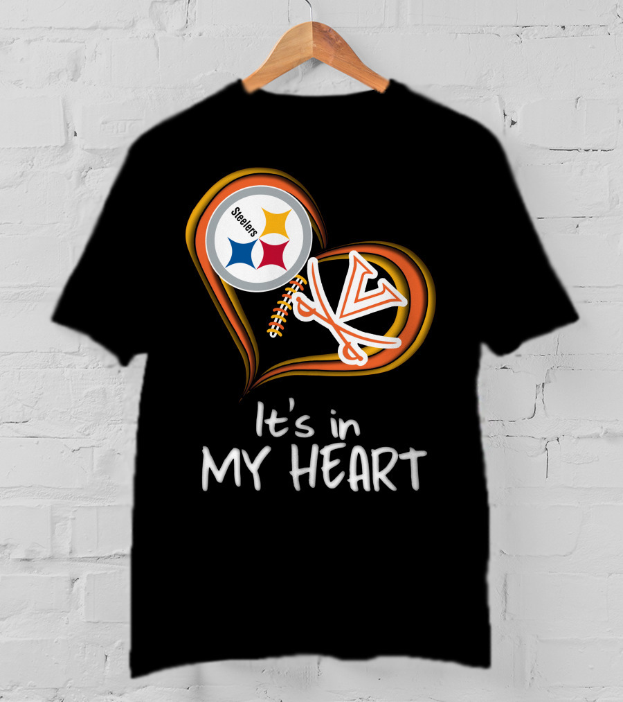 Steelers Virginia Cavaliers It's In My Heart T-Shirt
