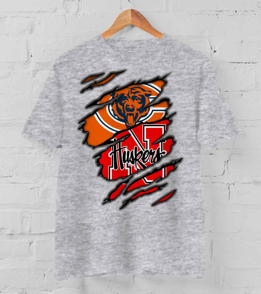 Bears Huskers Claw Mark T-Shirt