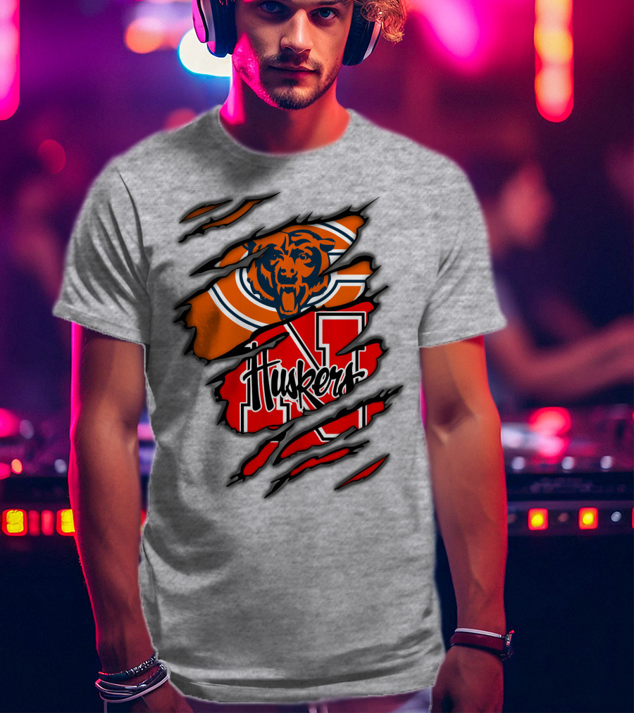 Bears Huskers Claw Mark T-Shirt