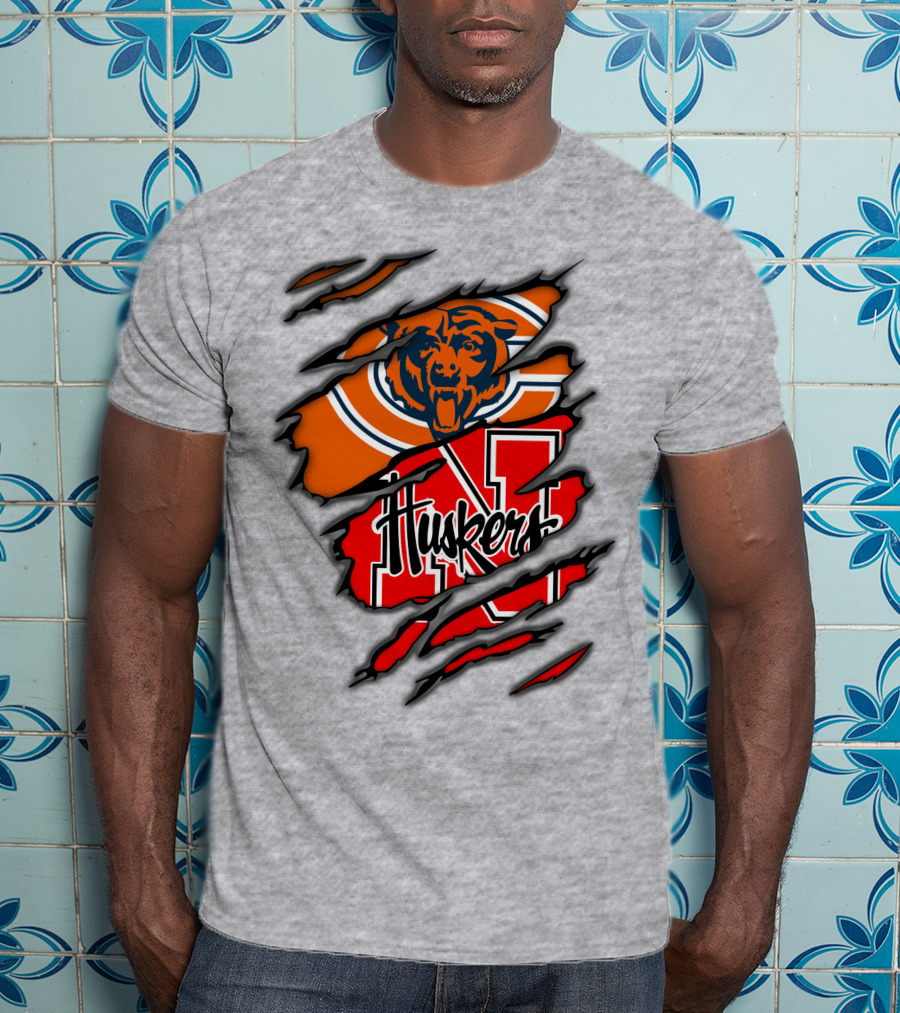 Bears Huskers Claw Mark T-Shirt
