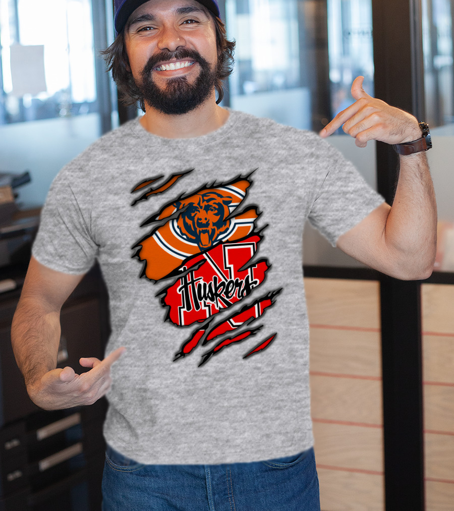Bears Huskers Claw Mark T-Shirt
