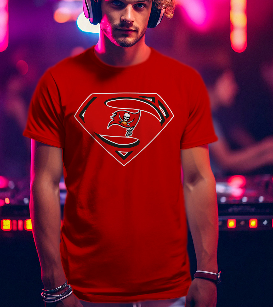 Tampa Bay Buccaneers Super Logo Red And Black T-Shirt