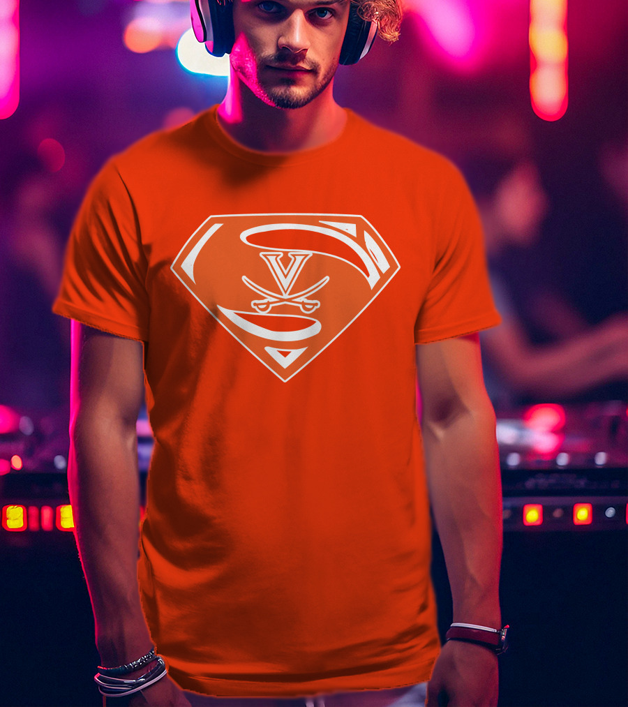 Cavaliers Orange S Shield With V And Crossed Swords T-Shirt