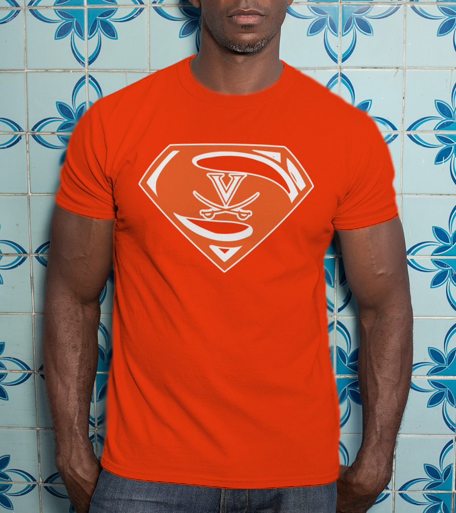 Cavaliers Orange S Shield With V And Crossed Swords T-Shirt