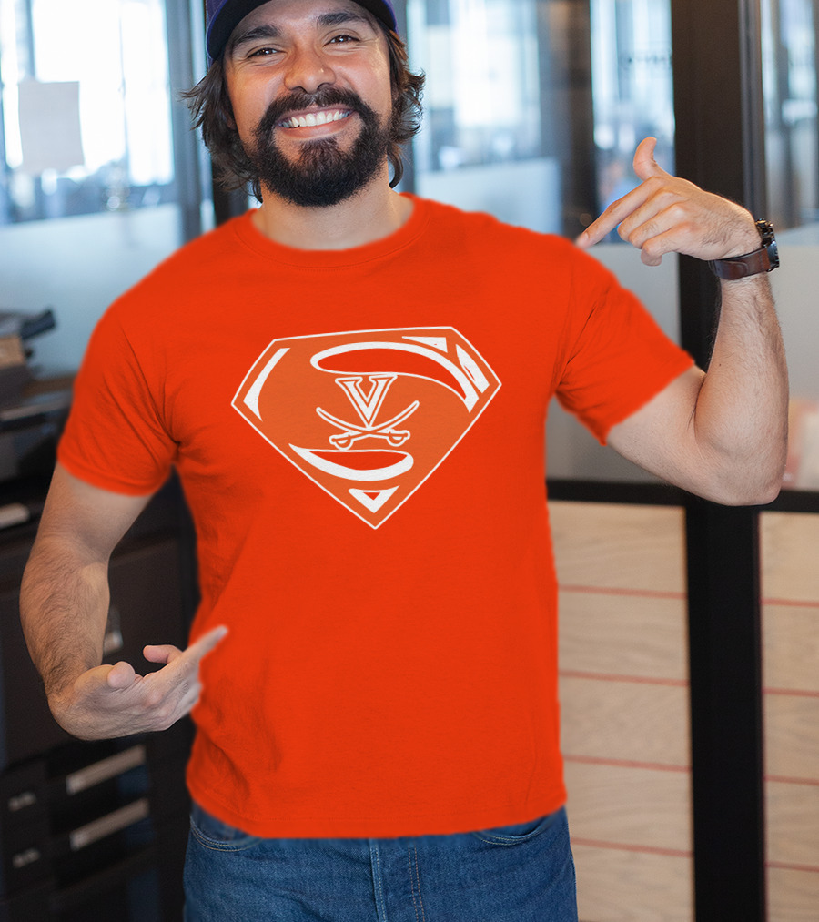 Cavaliers Orange S Shield With V And Crossed Swords T-Shirt