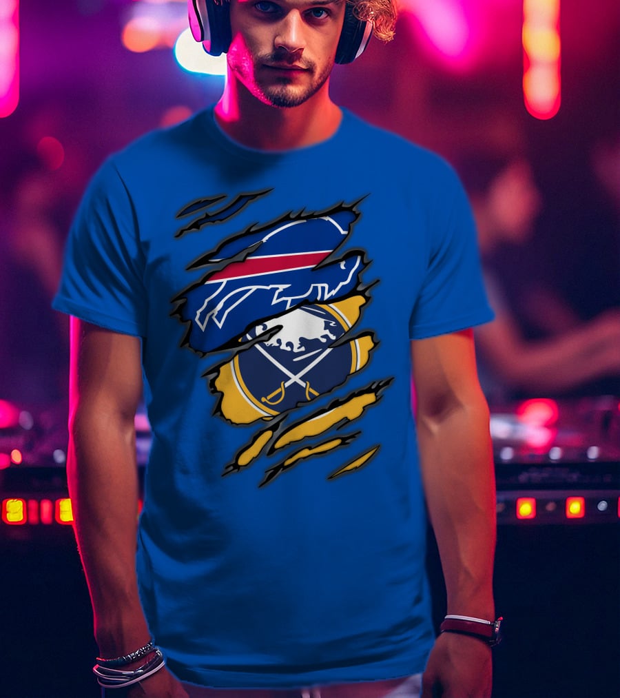 Buffalo Bills Sabres Dual Fan T-Shirt