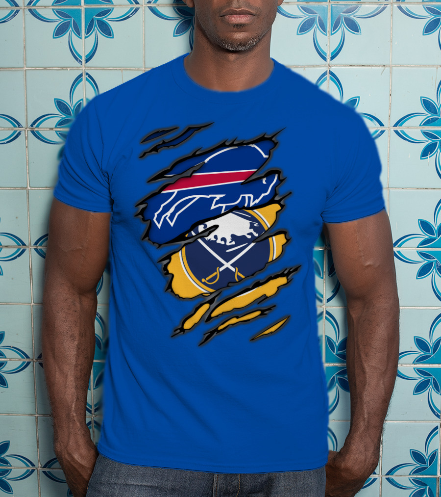 Buffalo Bills Sabres Dual Fan T-Shirt