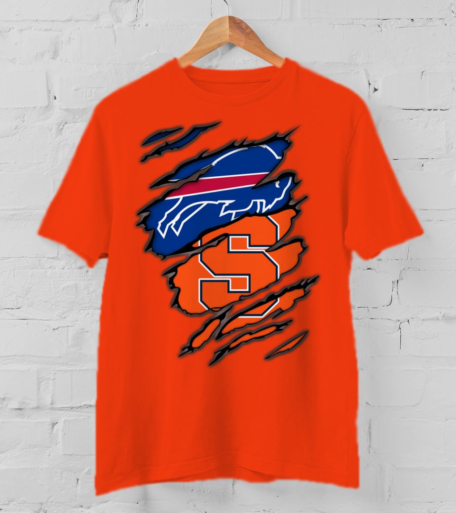 Buffalo Bills Syracuse University Orange Logo Combination T-Shirt