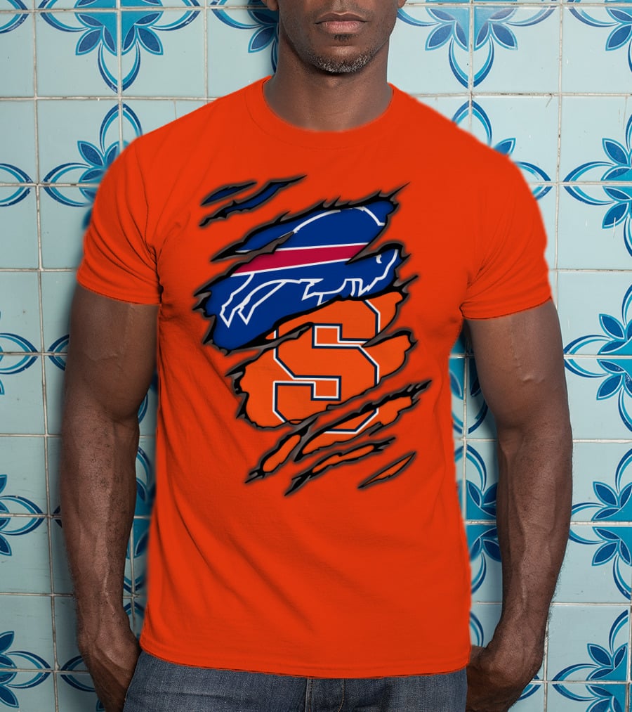 Buffalo Bills Syracuse University Orange Logo Combination T-Shirt