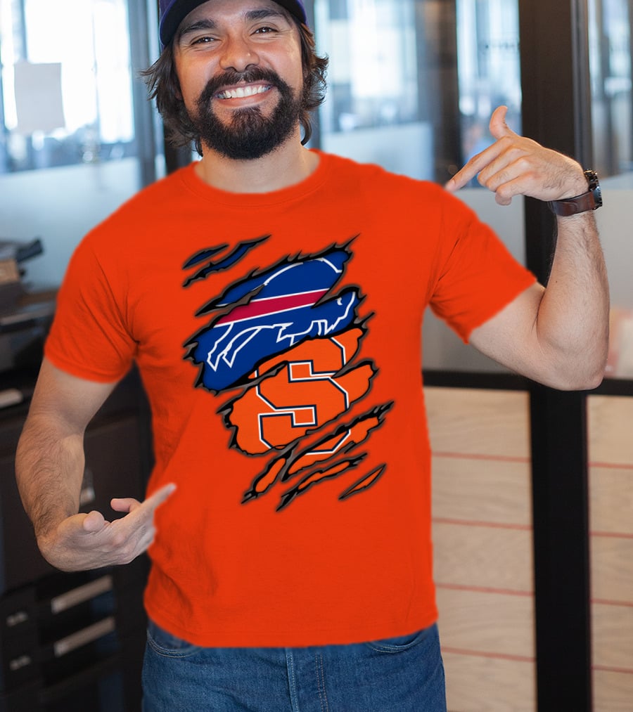 Buffalo Bills Syracuse University Orange Logo Combination T-Shirt