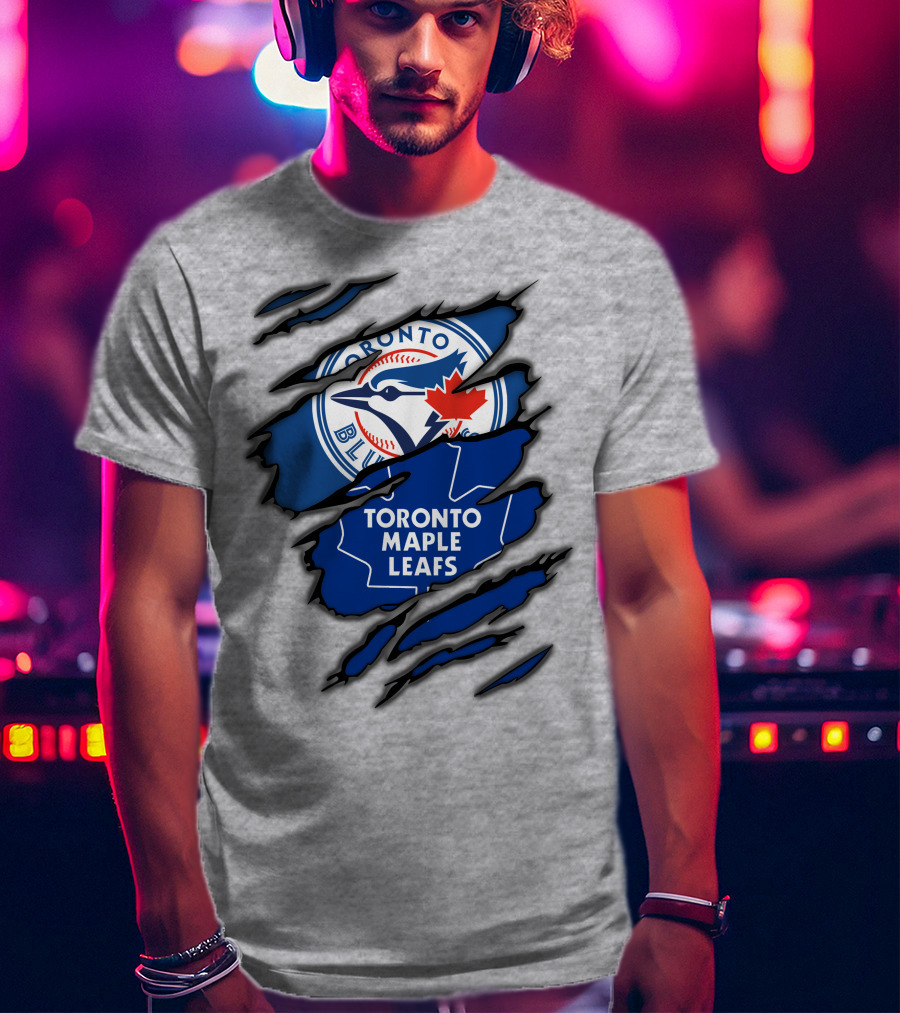 Toronto Blue Jays Maple Leafs Ripped Claw Marks T-Shirt