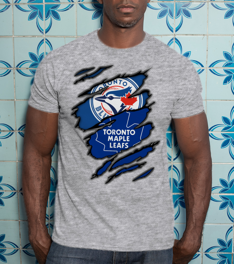 Toronto Blue Jays Maple Leafs Ripped Claw Marks T-Shirt