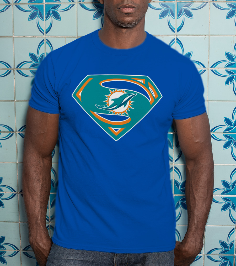 Miami Dolphins Super S Logo Mashup T-Shirt