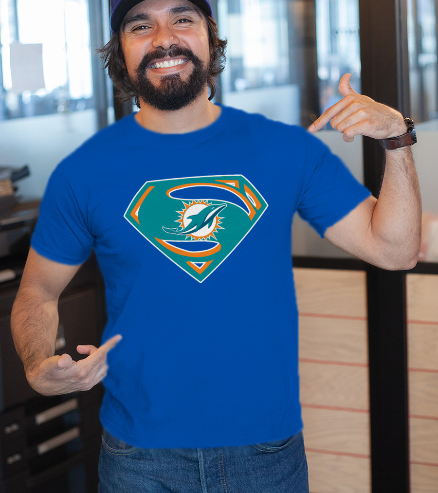 Miami Dolphins Super S Logo Mashup T-Shirt