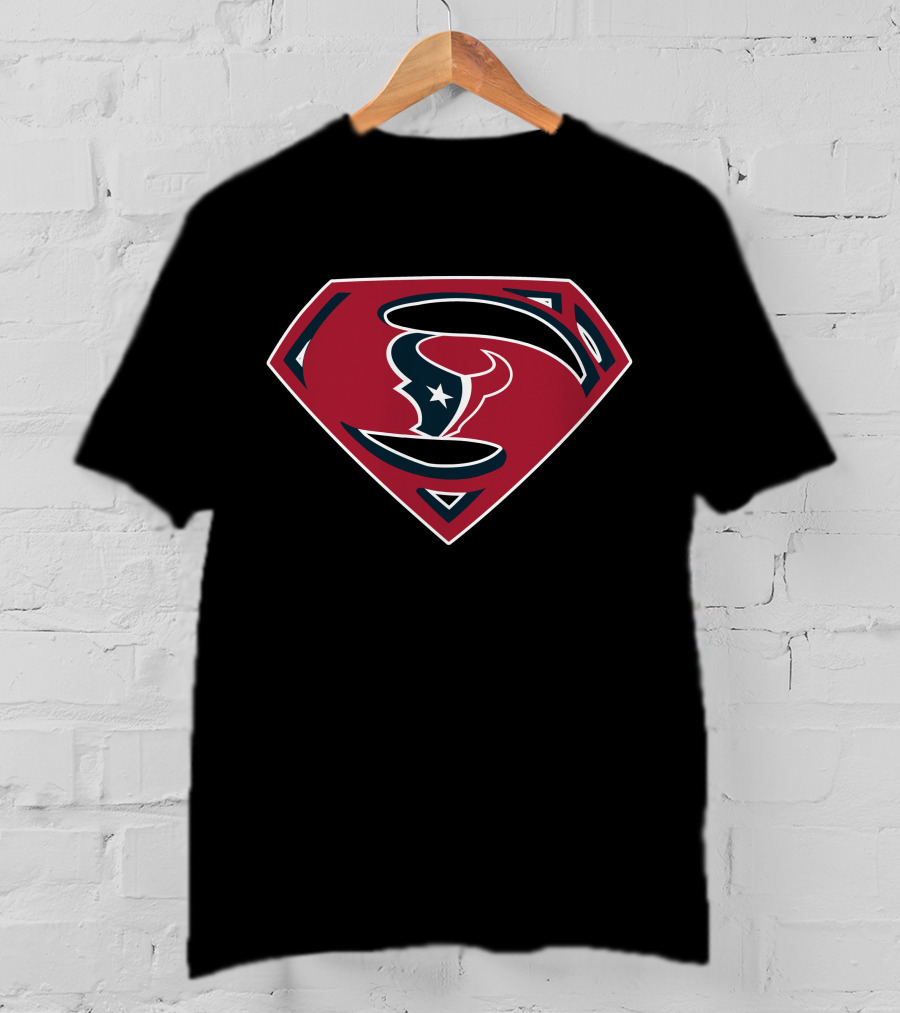 Houston Texans Superman Logo Fusion T-Shirt
