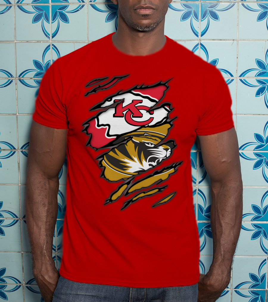 KC Chiefs Missouri Tigers Claw T-Shirt