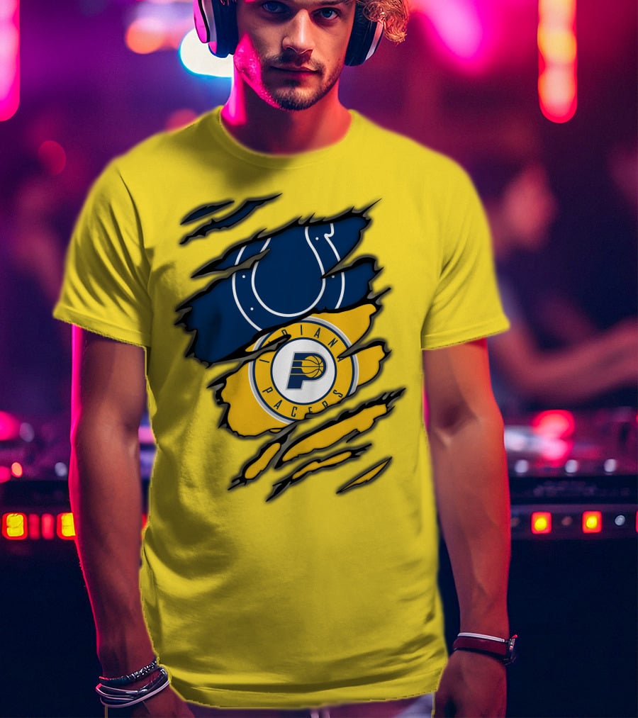 Indianapolis Colts Pacers Logos Collaboration T-Shirt