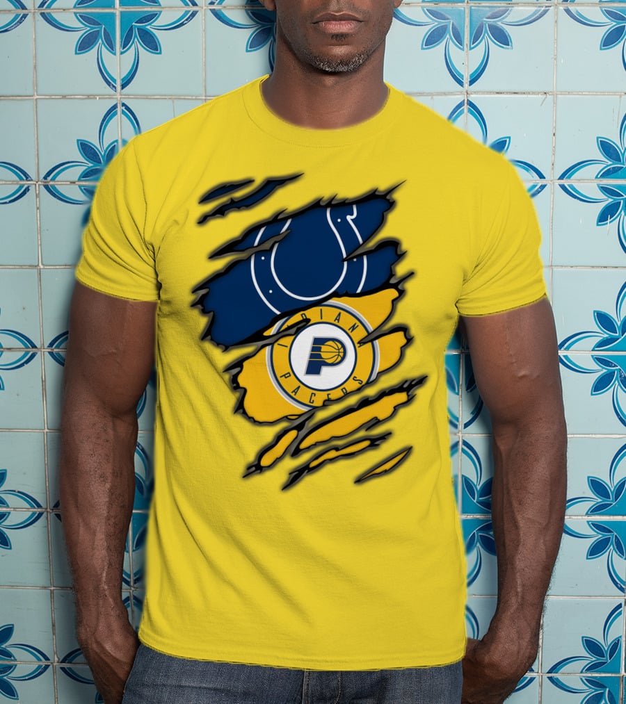 Indianapolis Colts Pacers Logos Collaboration T-Shirt