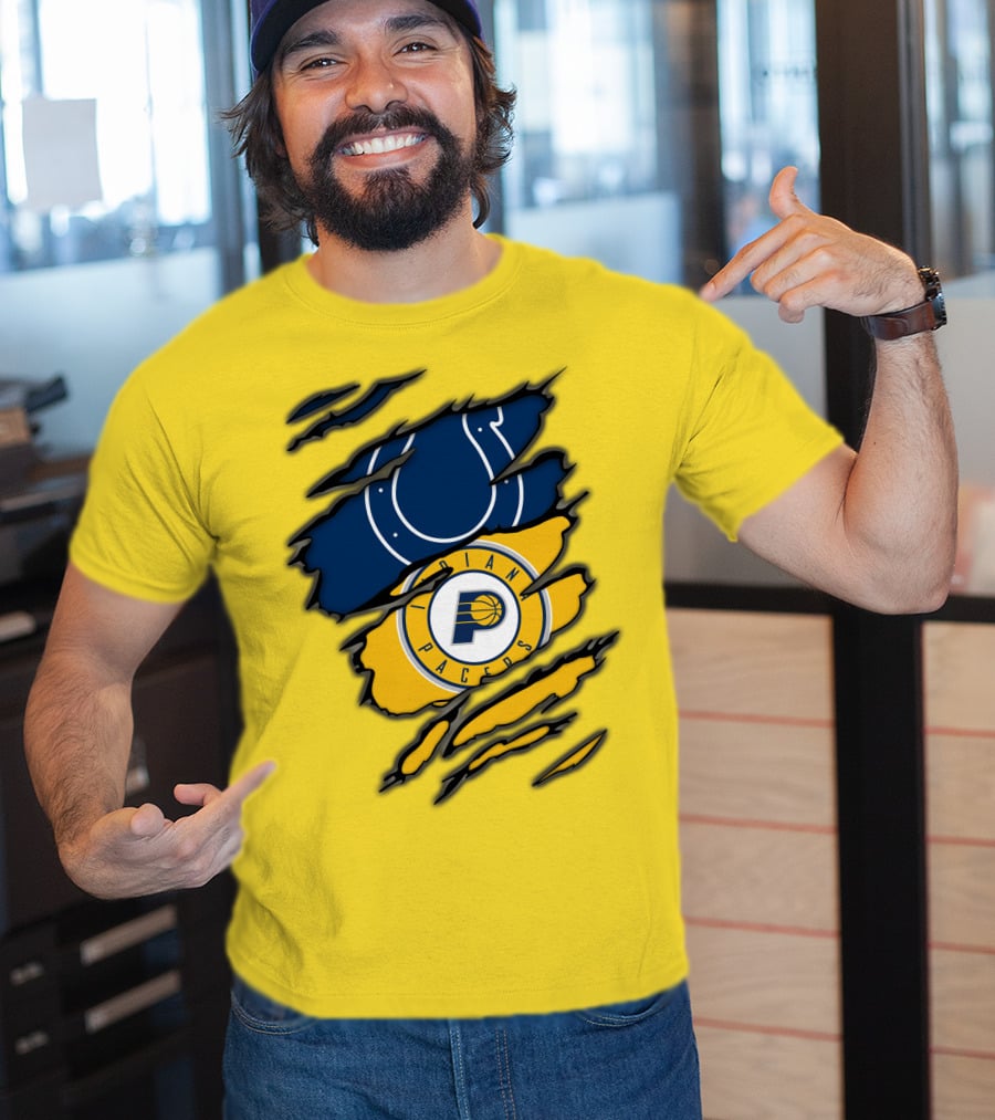 Indianapolis Colts Pacers Logos Collaboration T-Shirt