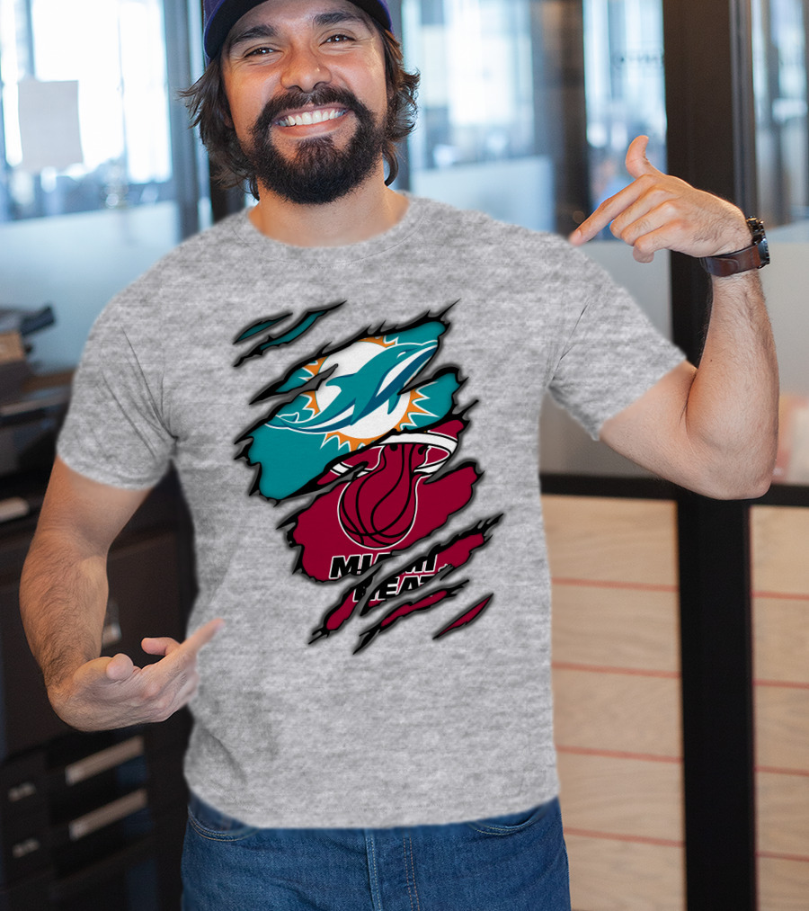 Miami Dolphins Miami Heat T-Shirt