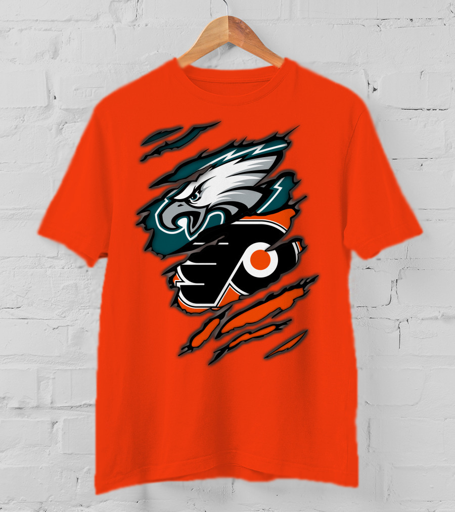 Philadelphia Eagles Flyers Logo Mashup T-Shirt