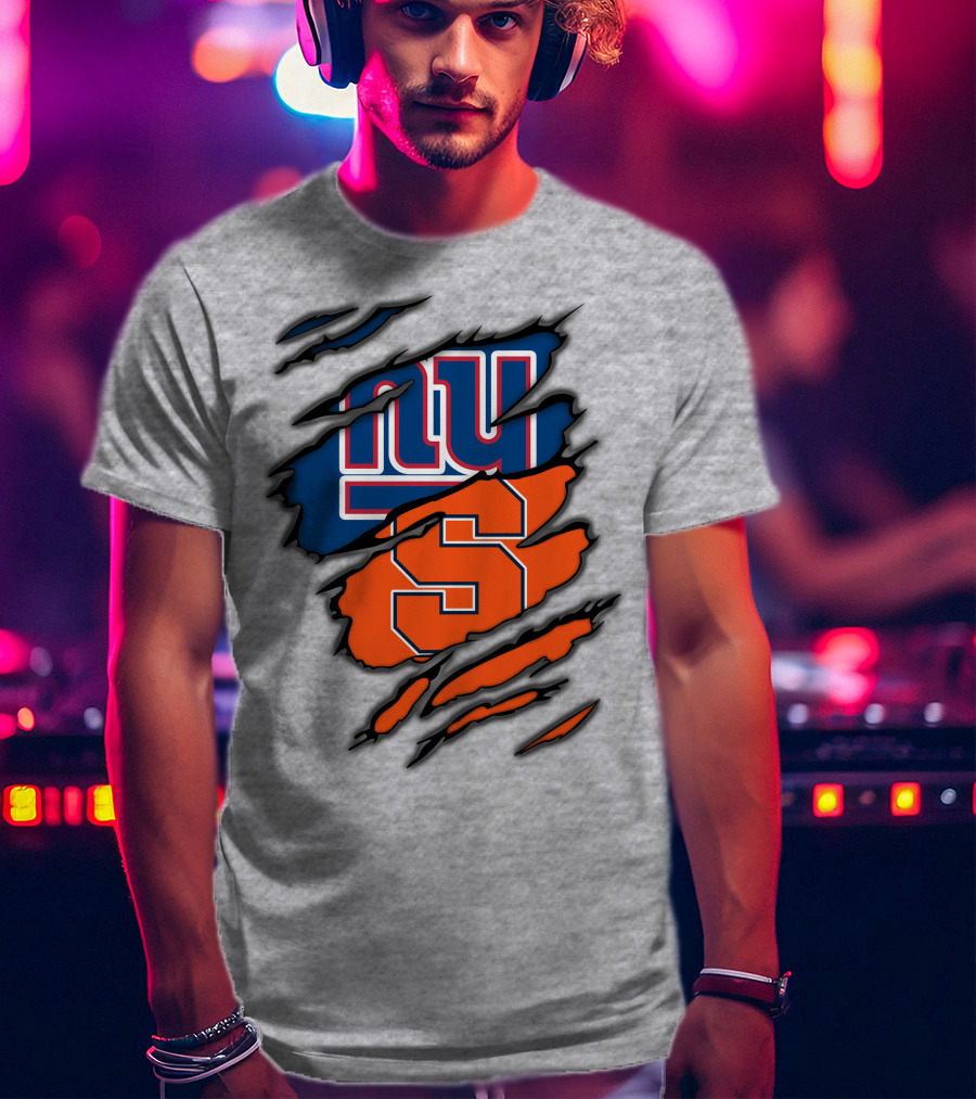 New York Giants Syracuse Crossover Logo Integration T-Shirt