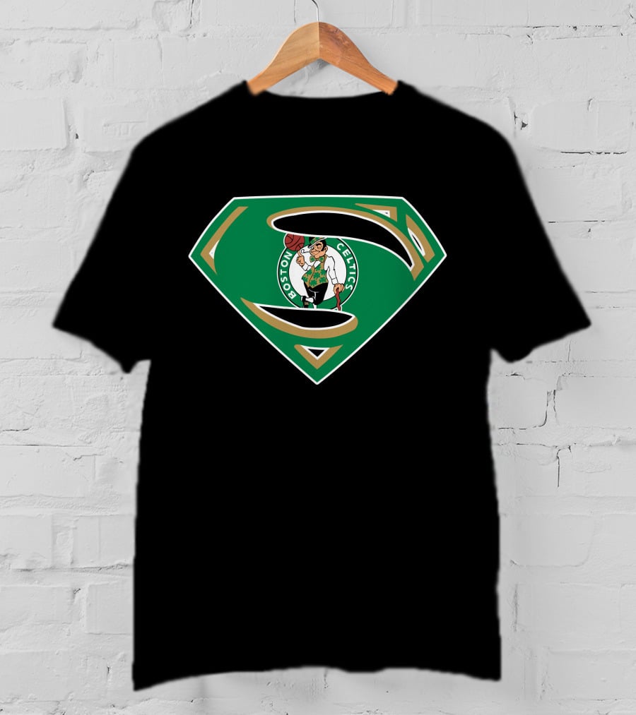 Boston Celtics Superman Logo Crossover T-Shirt