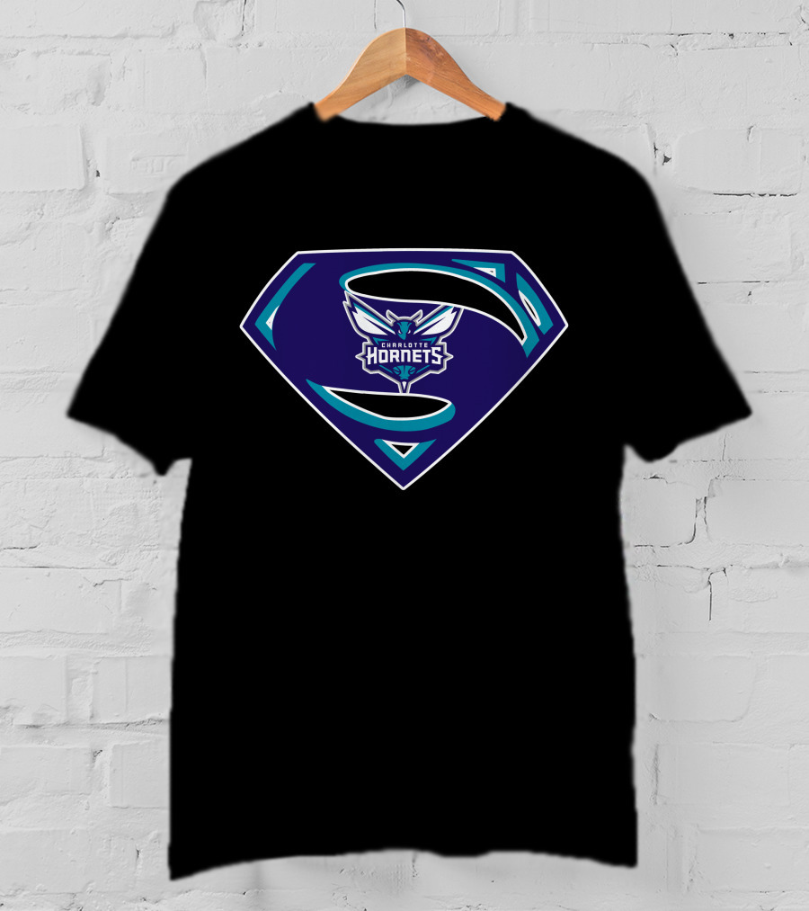 Charlotte Hornets Superman T-Shirt