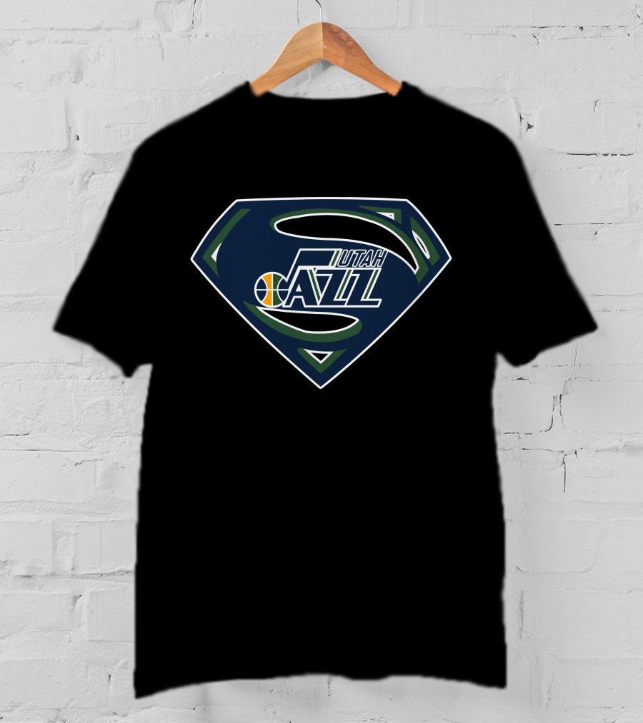 Utah Jazz Superman Emblem Concept T-Shirt
