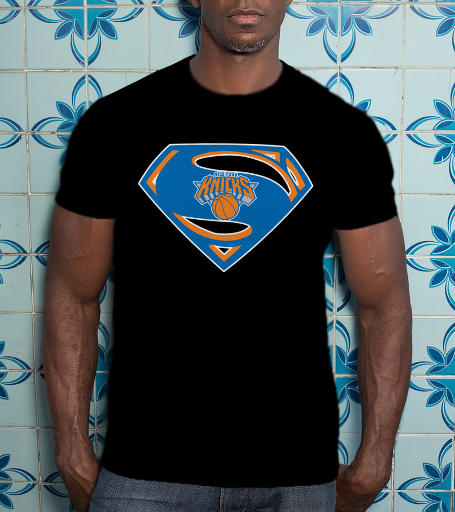 New York Knicks Superman Logo Basketball T-Shirt