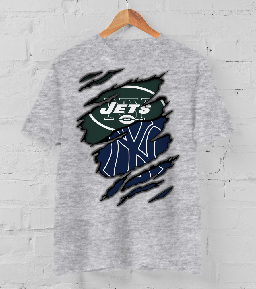 Jets Yankees Ny Football Baseball Logos T-Shirt