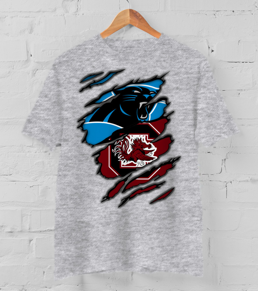 Panthers Gamecocks Claw Mark Fusion T-Shirt
