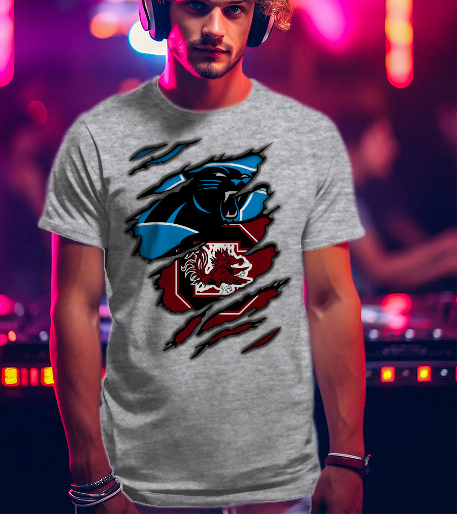 Panthers Gamecocks Claw Mark Fusion T-Shirt